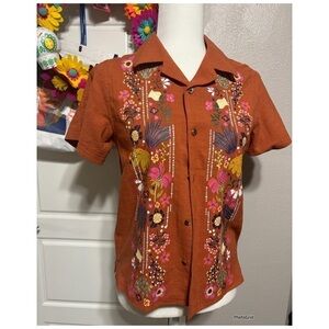 Latino Heritage Floral Guayabera